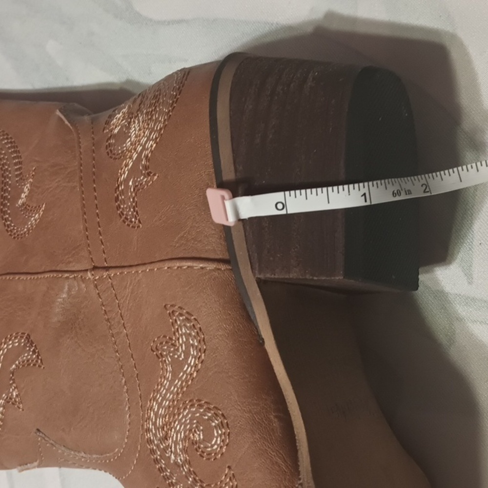 ROLLDA Brown Western Heeled Boots - Picture 7 of 14